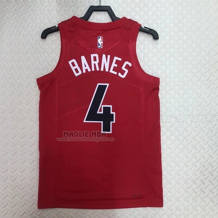 Maglia
 Scottie Barnes NO 4 Toronto Raptors Icon 2022-23 Rosso
